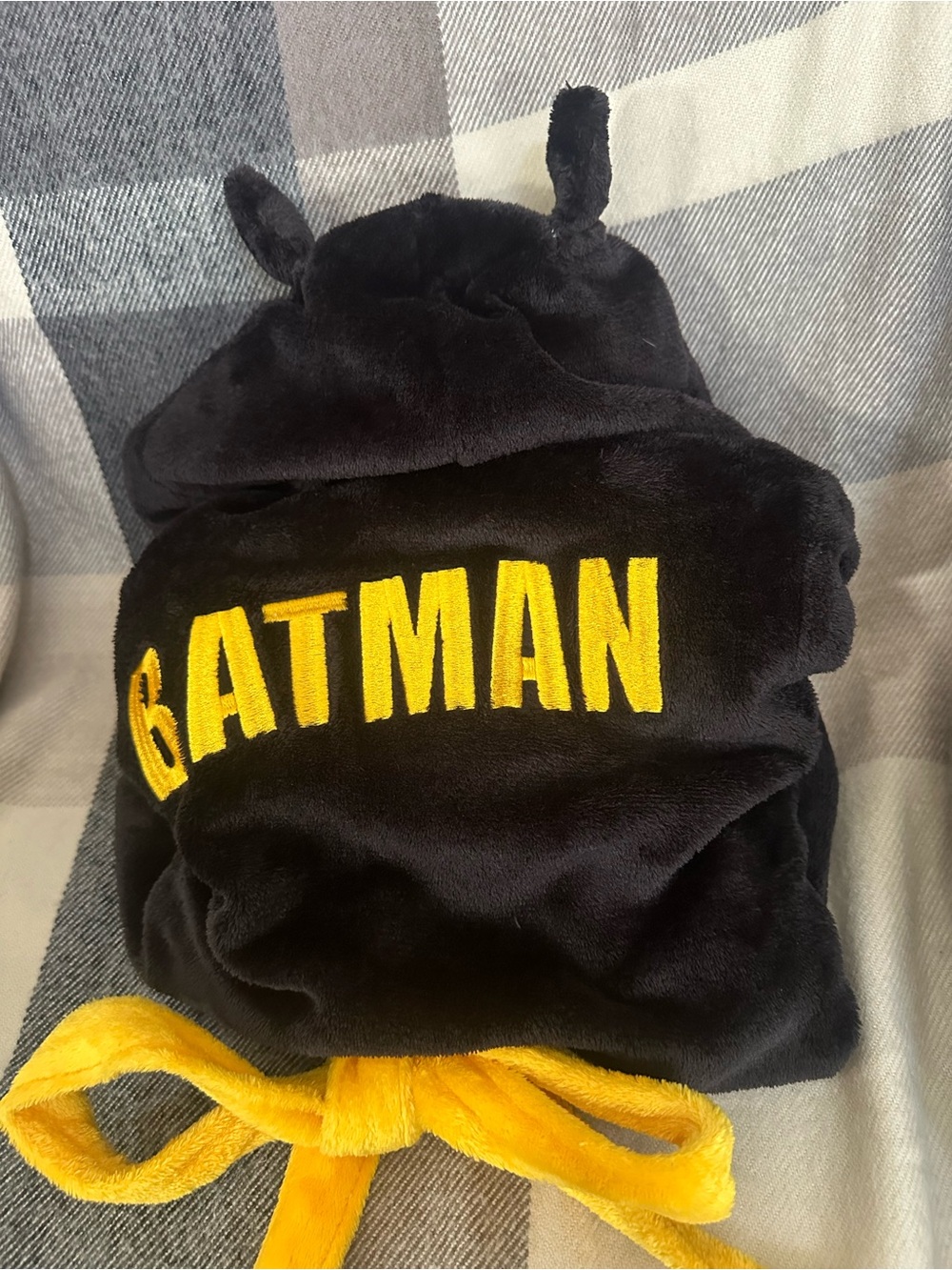 Kids Batman Plush Hooded Mask Robe